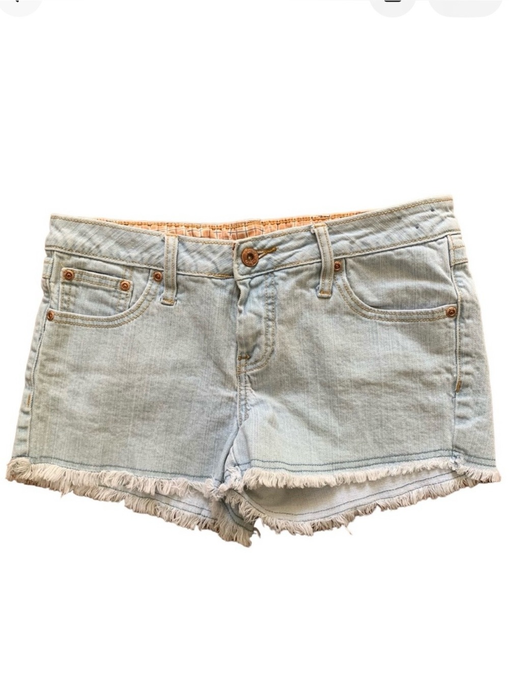 725 Originals Cut Off Denim Jean Shorts Women’s Size 11 Y2K Blue Light Wash